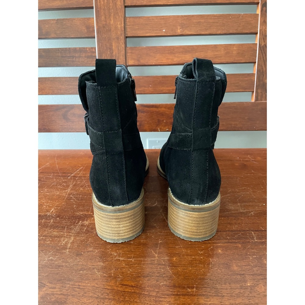 Vintage Foundry Co. Artemisia Ankle Boots Womens Black Suede Buckle Block Heel - Picture 9 of 14
